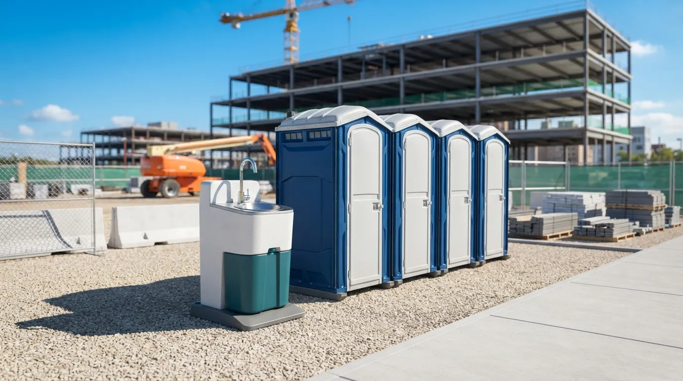 Two-bay portable handwashing station with foot pumps and soap